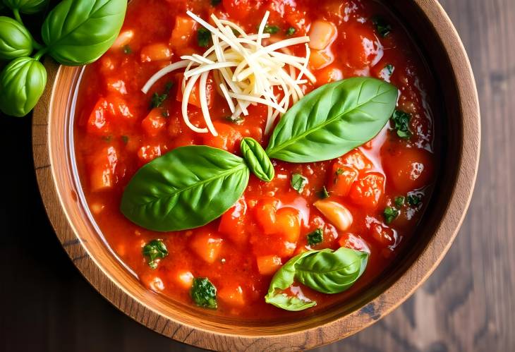 Rustic Tomato Sauce with Garlic and Fresh Basil